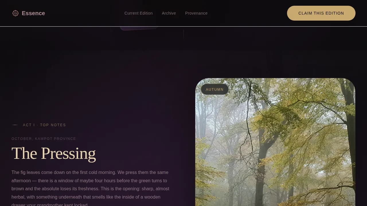 Fragrance & Perfume Brand Professional Website Template
