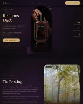Fragrance & Perfume Brand Professional Website Template
