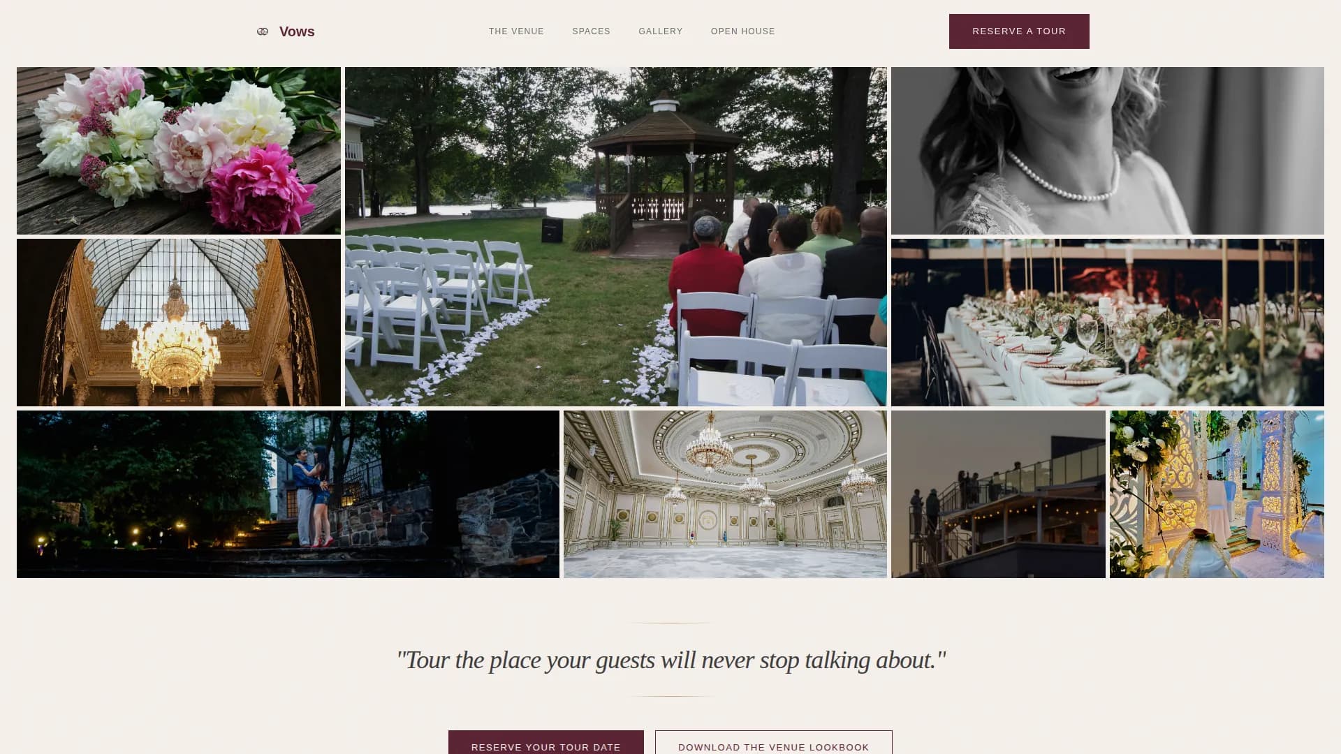 Wedding Venue Booking Website Template