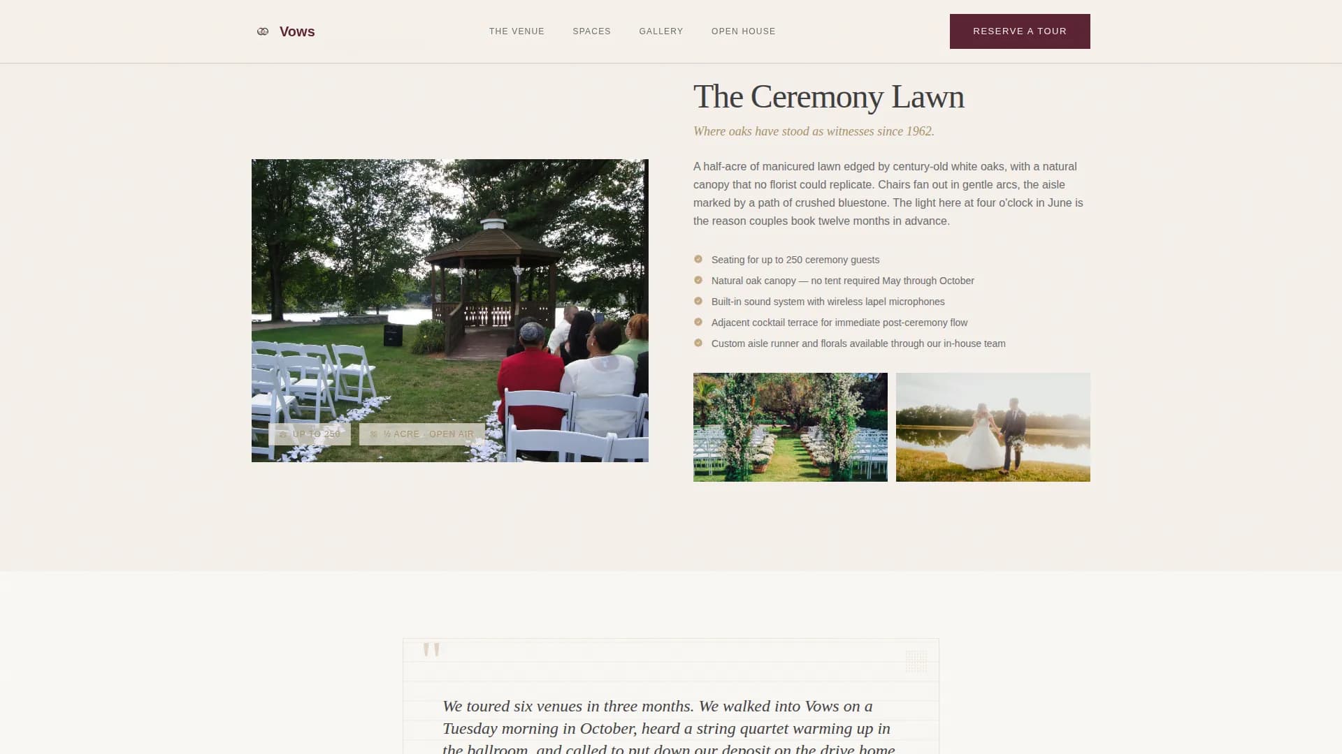 Wedding Venue Booking Website Template