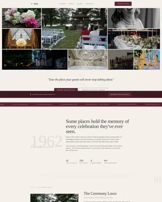 Wedding Venue Booking Website Template