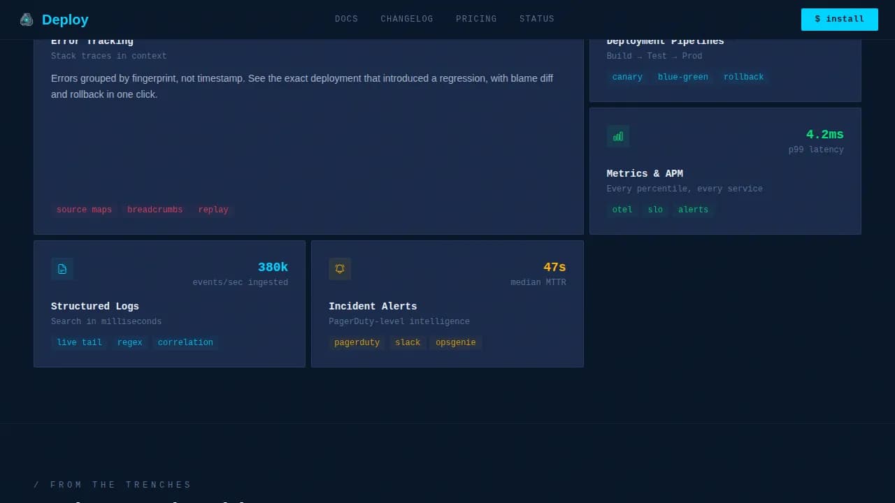 Accelerate — Cutting-Edge Developer Tools Landing Page Template