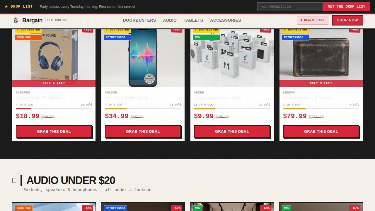 Advanced Electronics E-Commerce Portfolio & Case Study Website Template