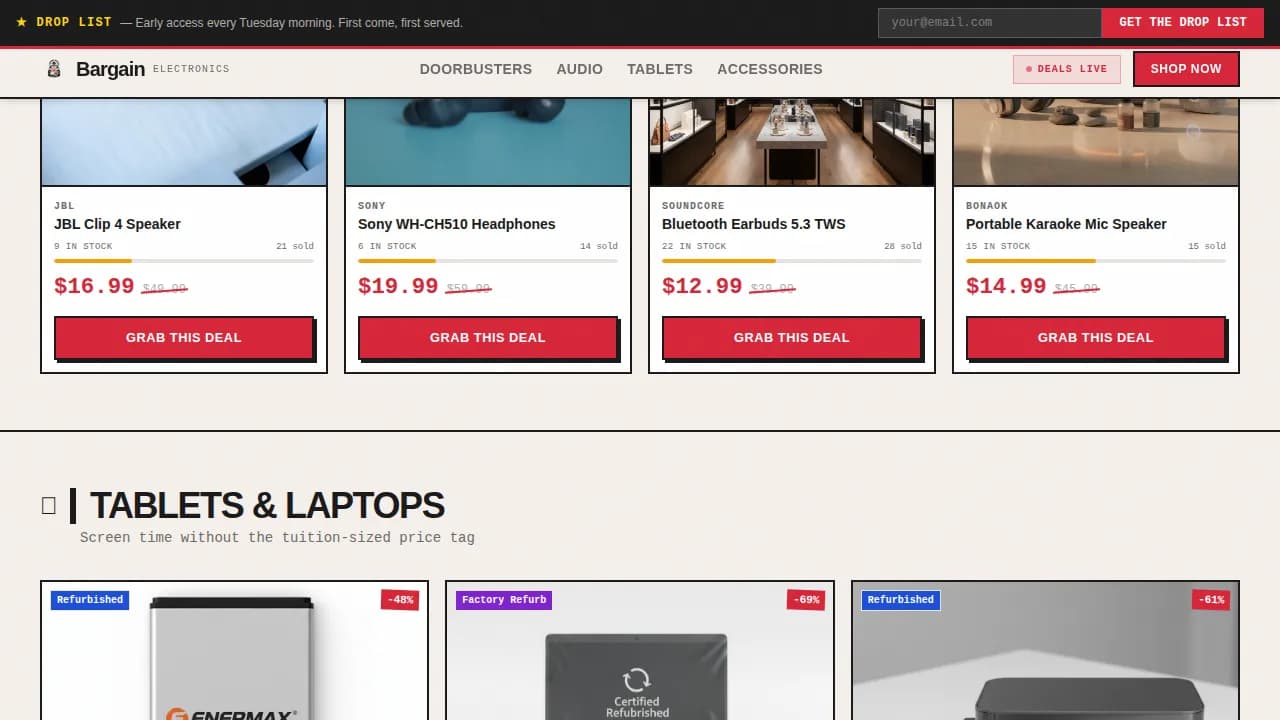 Advanced Electronics E-Commerce Portfolio & Case Study Website Template
