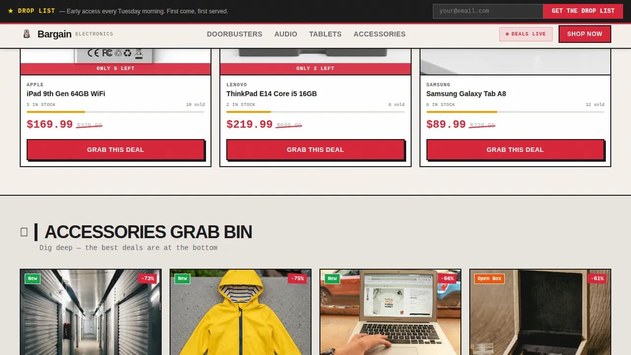 Advanced Electronics E-Commerce Portfolio & Case Study Website Template