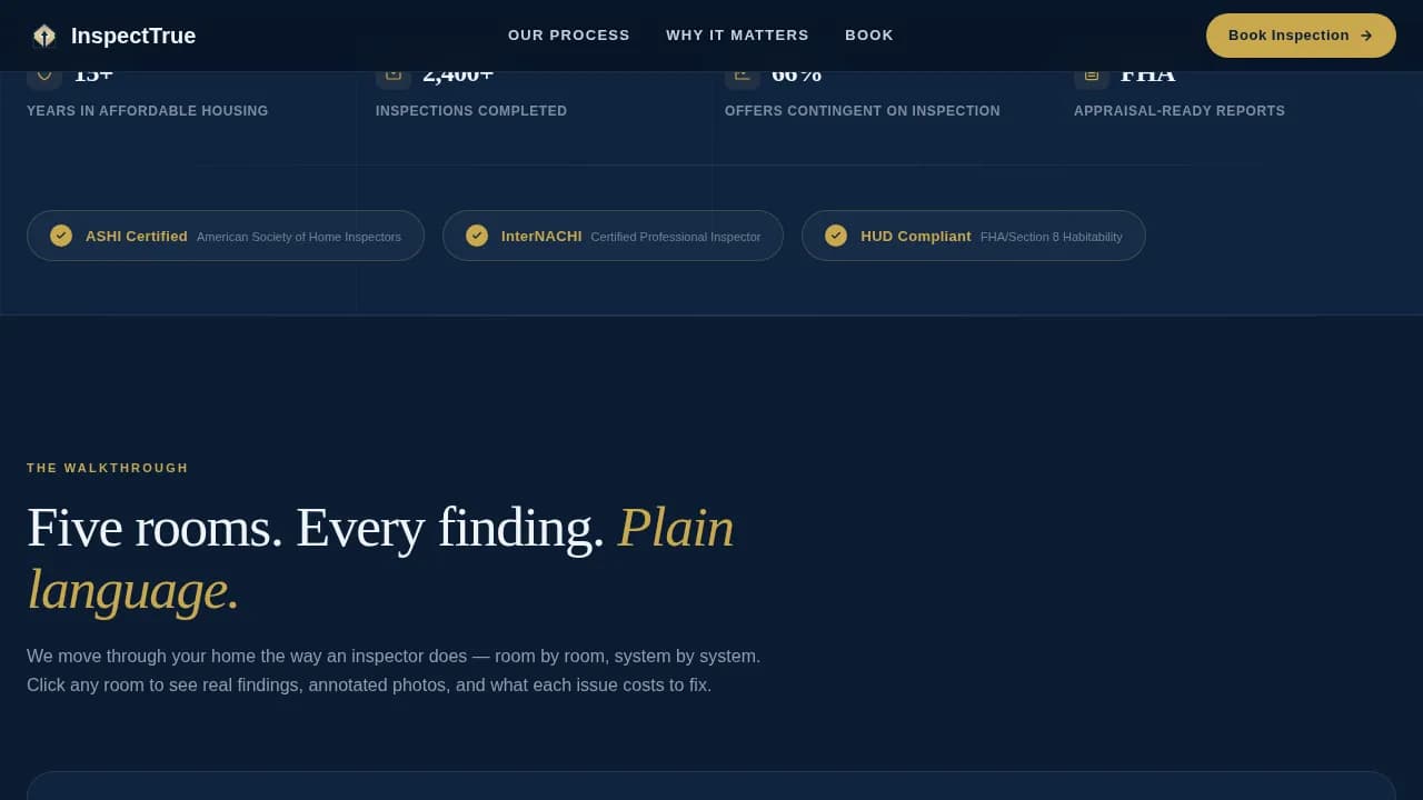 Certify — Expert Housing Inspector Landing Page Template