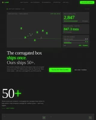 Recirculate — Smart Logistics Platform Landing Page Template