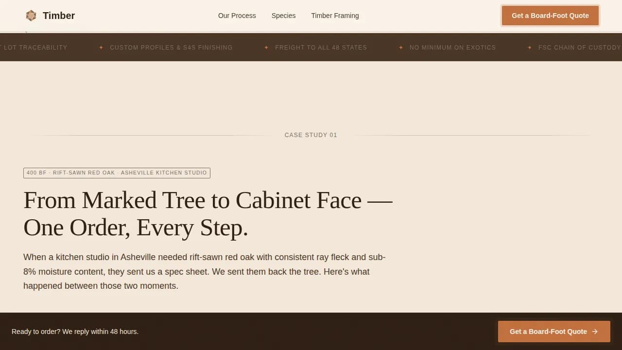 Local Wood Products Professional Website Template