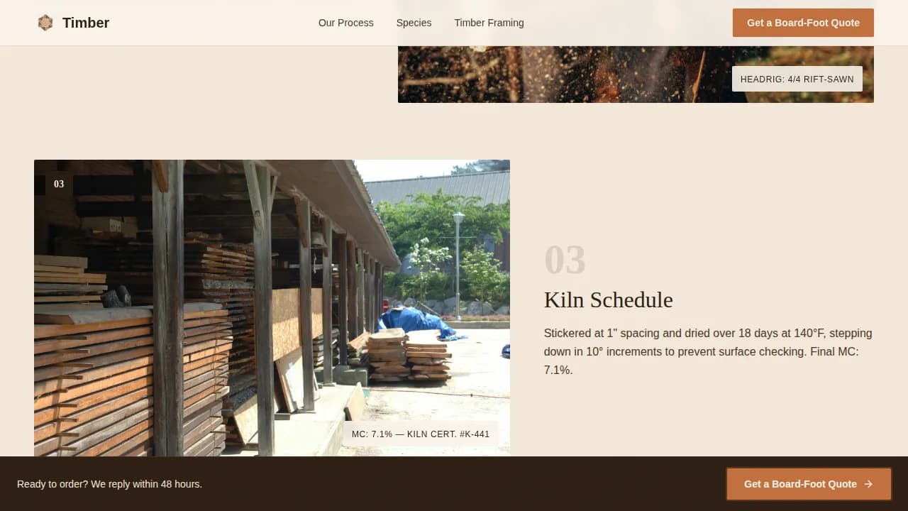Local Wood Products Professional Website Template