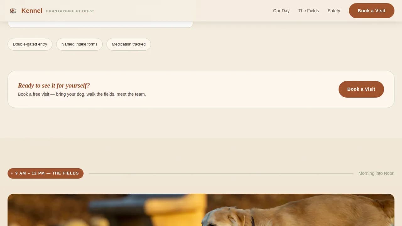 Dog Specialist Booking Website Template