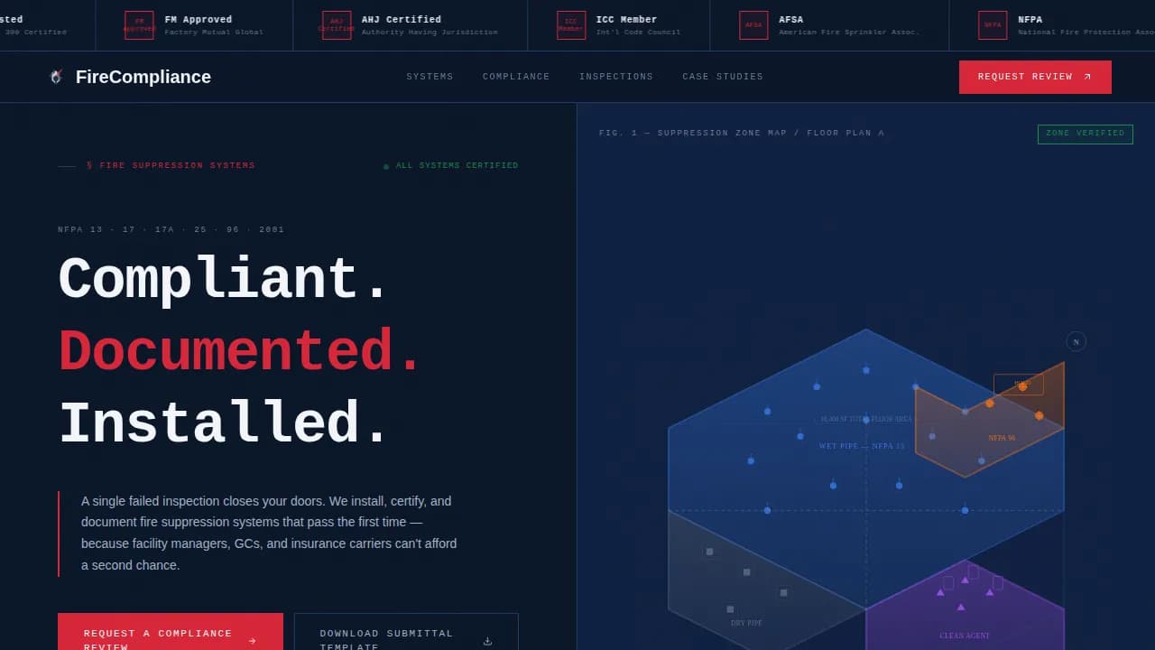 Fire Safety & Prevention Reviews & Social Proof Website Template