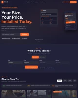 Grip — Reliable Tire Marketplace Landing Page Template