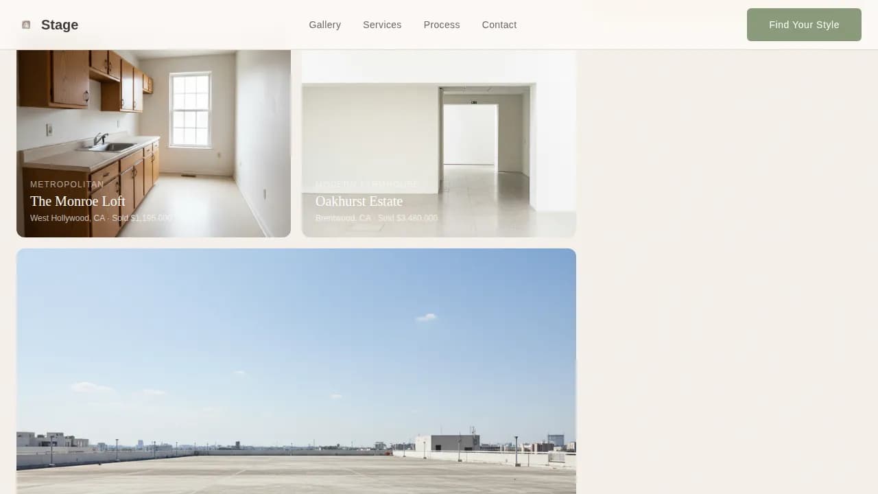 Home Staging & Decor Cost Estimator Website Template
