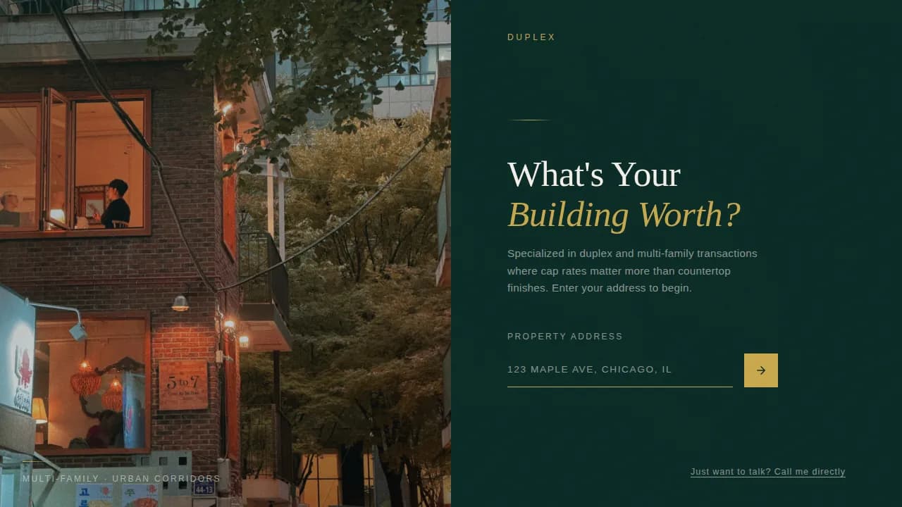 Advanced Duplex & Multi-Family Real Estate Portfolio & Case Study Website Template