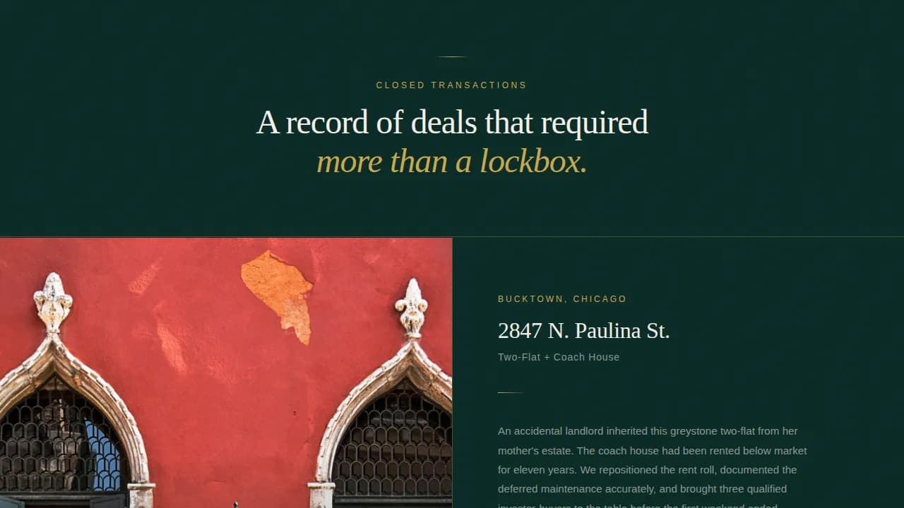 Advanced Duplex & Multi-Family Real Estate Portfolio & Case Study Website Template