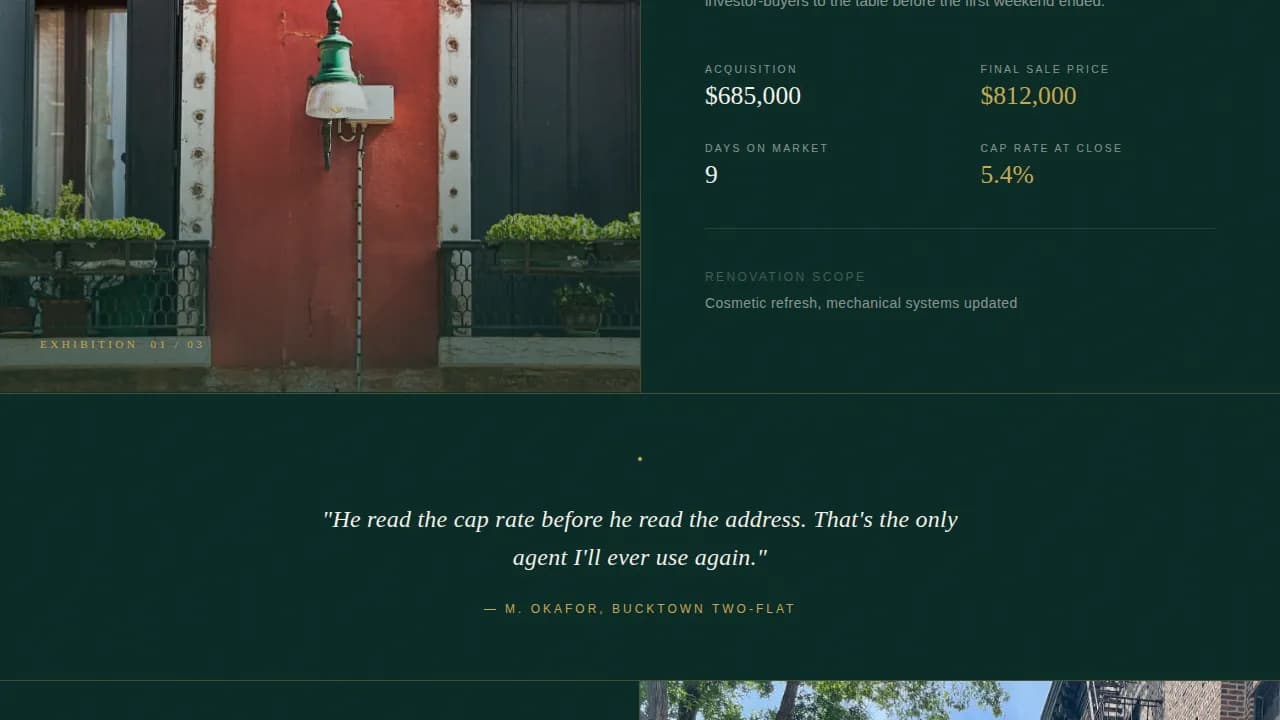 Advanced Duplex & Multi-Family Real Estate Portfolio & Case Study Website Template