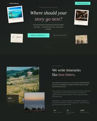 Escape — Romantic Couples Planning Landing Page Template