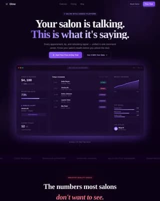Specialist Beauty & Salon Software & SaaS Reviews & Social Proof Website Template