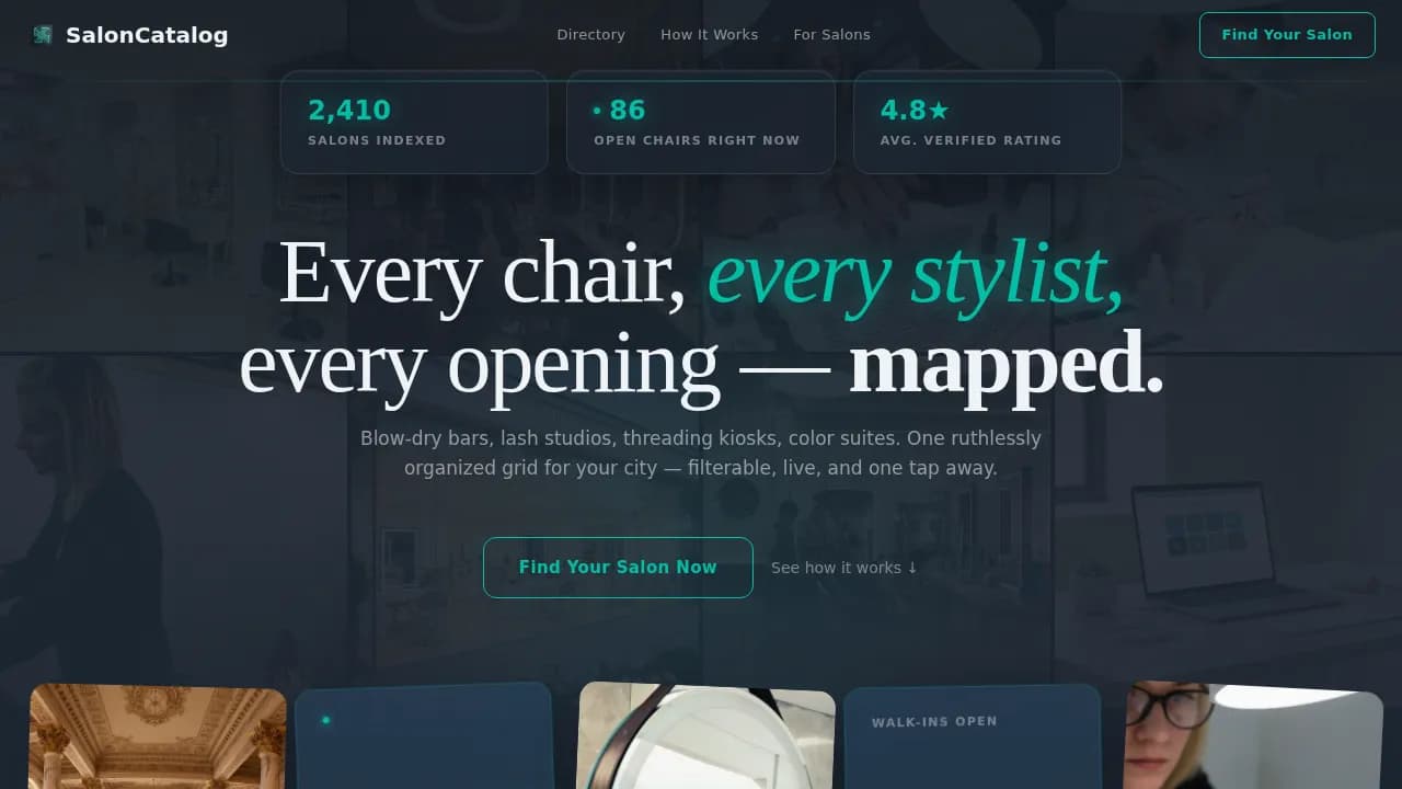 Beauty & Salon Digital Presence Provider Directory Website Template