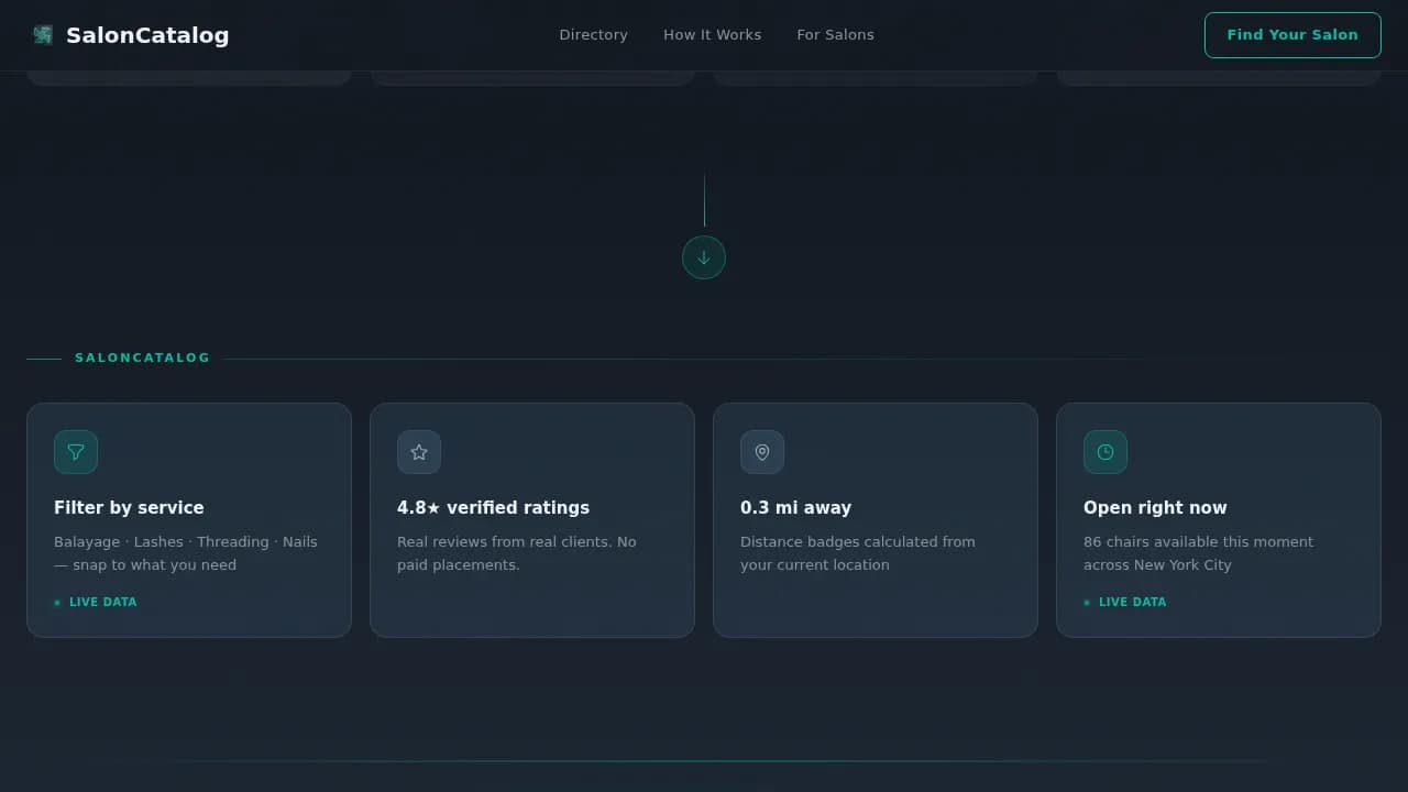 Beauty & Salon Digital Presence Provider Directory Website Template