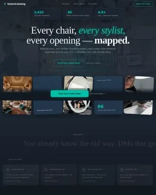 Beauty & Salon Digital Presence Provider Directory Website Template