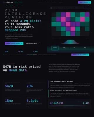 Signal — Advanced AI Risk Assessment Landing Page Template