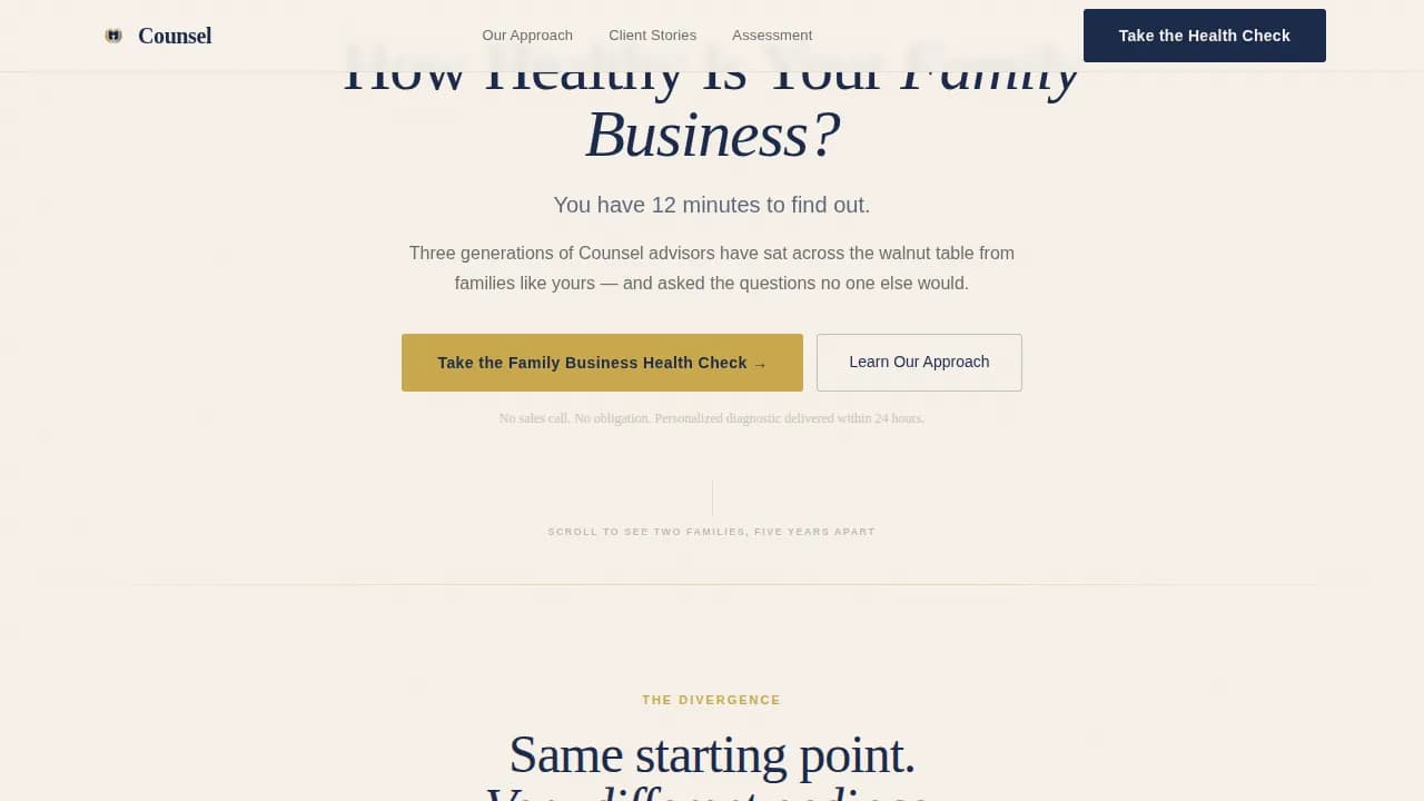 Advanced Family-Owned Business Pre-Launch & Coming Soon Website Template