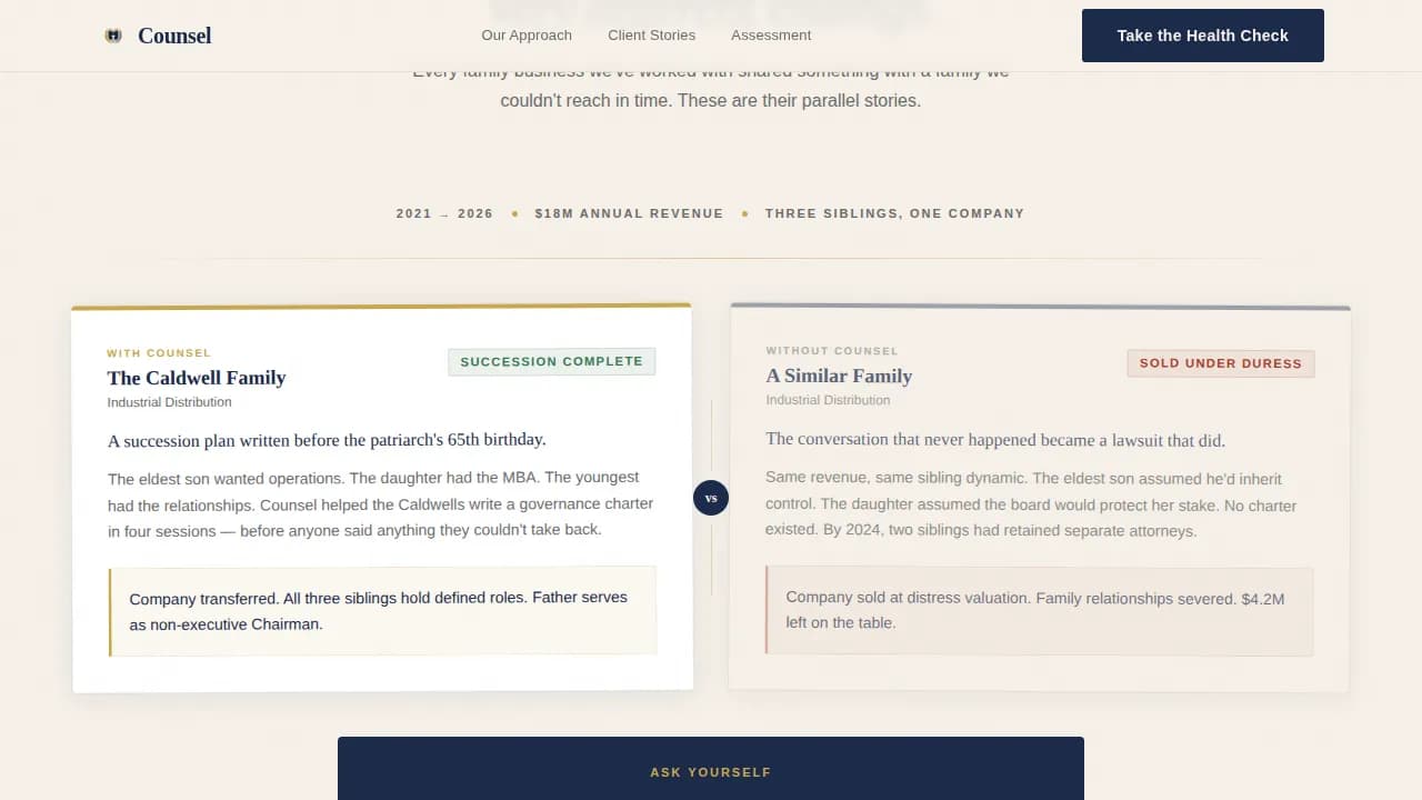 Advanced Family-Owned Business Pre-Launch & Coming Soon Website Template