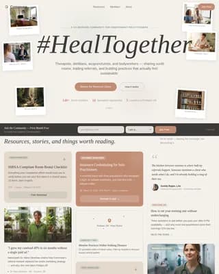 Commune — Wellness Professional Community Landing Page Template