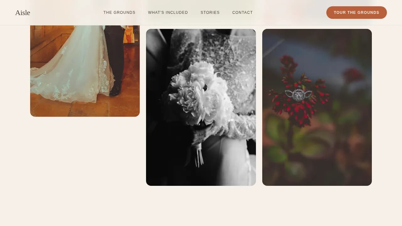 Vow — Elegant Wedding Venue Landing Page Template