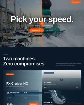 Turbo — Premium Watercraft Rental Landing Page Template