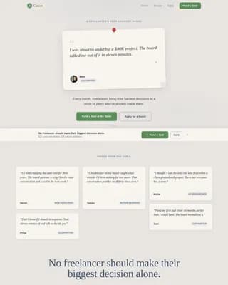 Advanced Freelancers Community Reviews & Social Proof Website Template