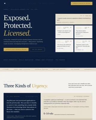 Intellectual Property Booking Website Template