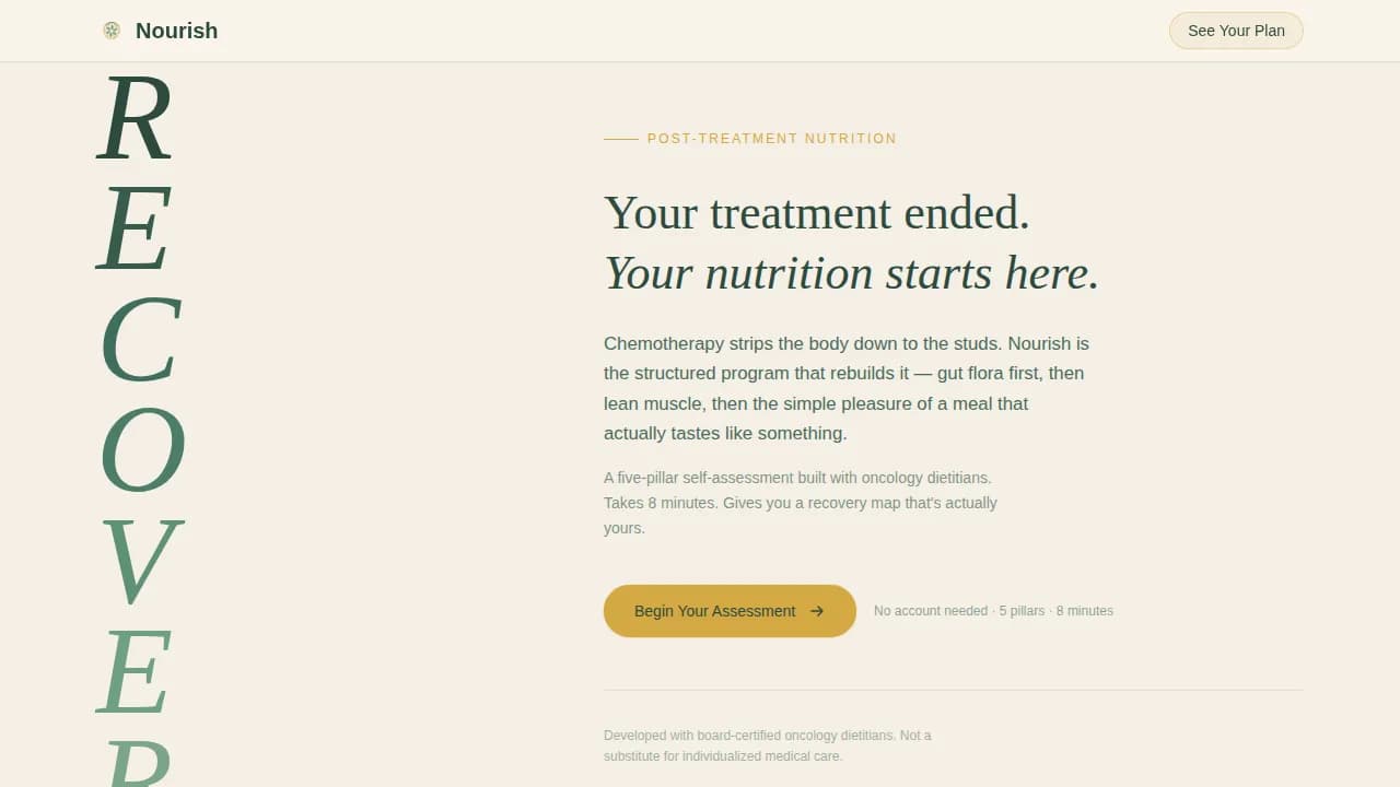 Expert Cancer Recovery Care Professional Website Template