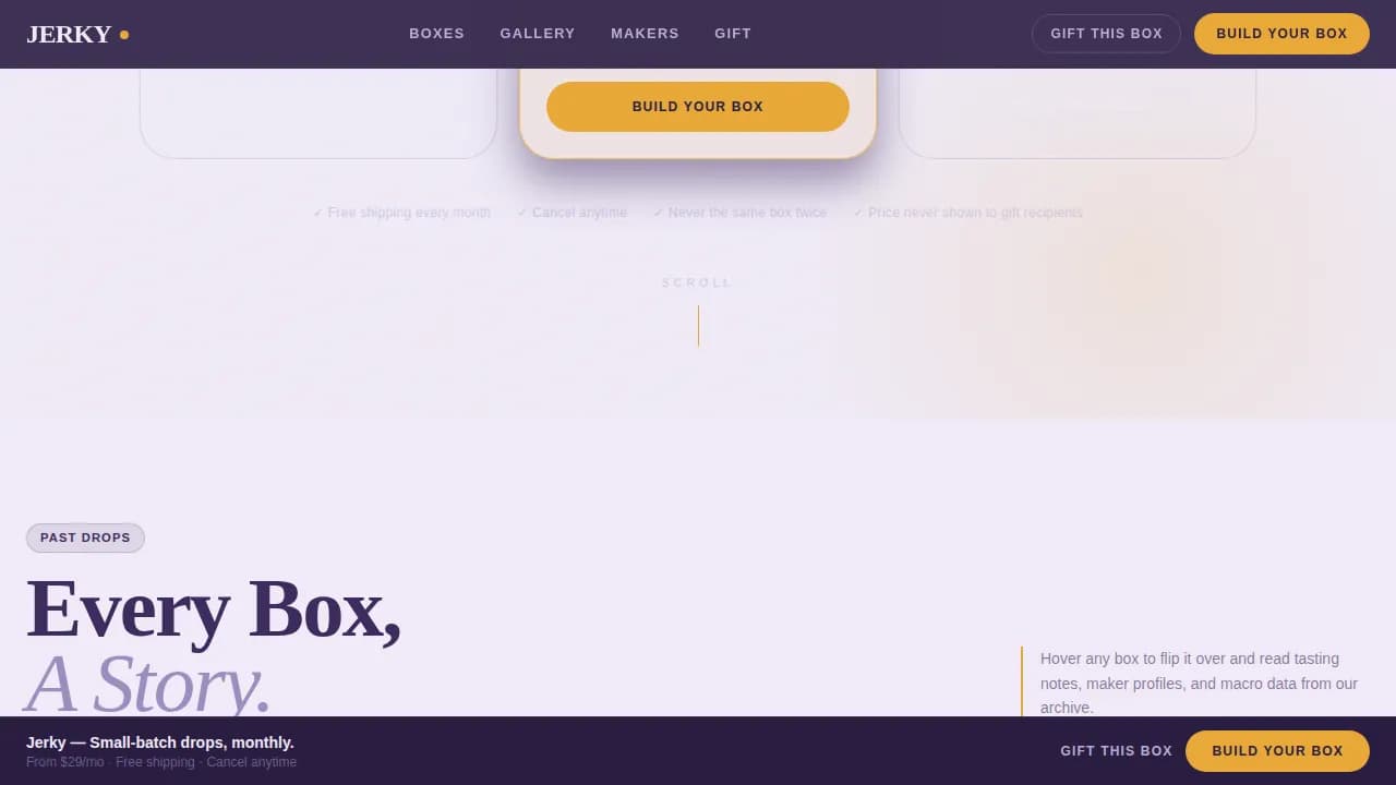 Subscription Box Services Professional Website Template
