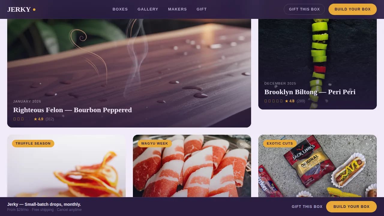 Subscription Box Services Professional Website Template