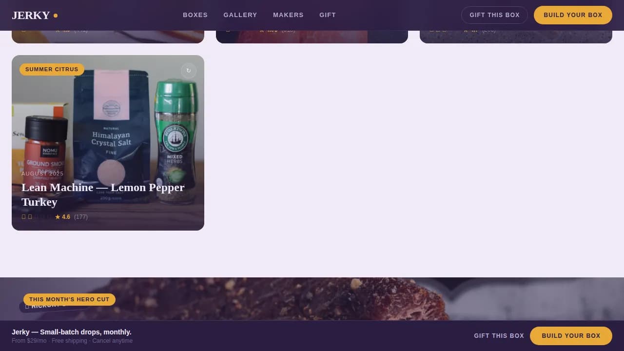 Subscription Box Services Professional Website Template