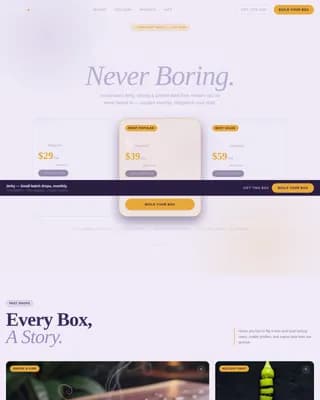Subscription Box Services Professional Website Template