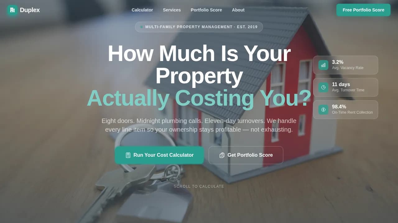 Complete Duplex & Multi-Family Real Estate Appointment Booking Website Template