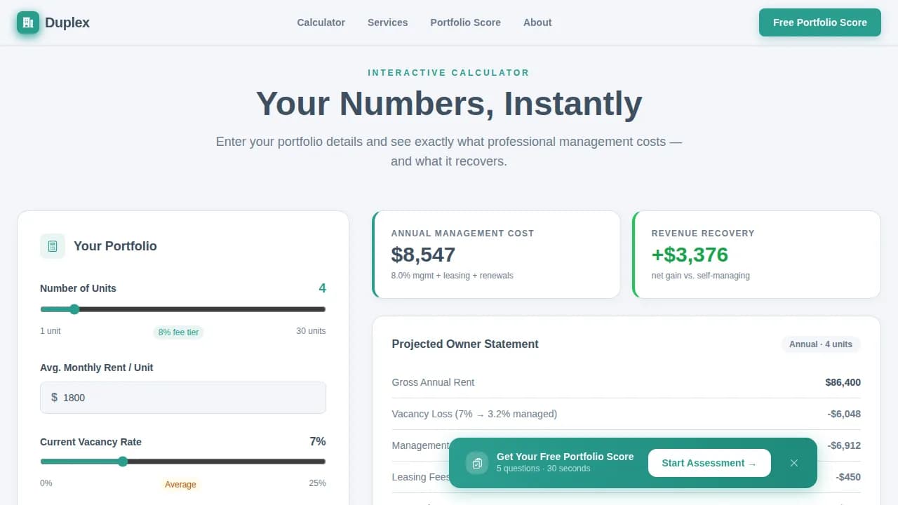 Complete Duplex & Multi-Family Real Estate Appointment Booking Website Template