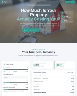 Complete Duplex & Multi-Family Real Estate Appointment Booking Website Template