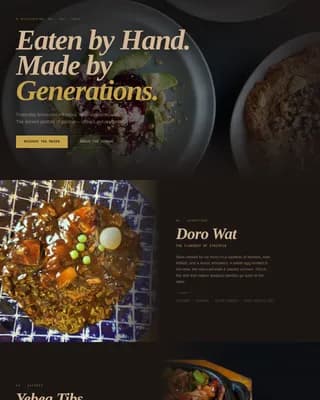 Injera — Communal Restaurant Landing Page Template