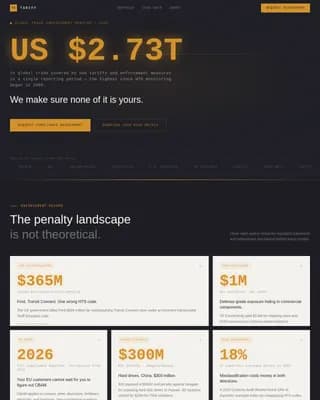 Nexus — Intelligent Trade Compliance Landing Page Template