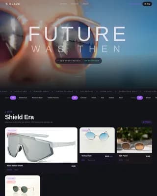Prism — Futuristic Optical Retail Landing Page Template