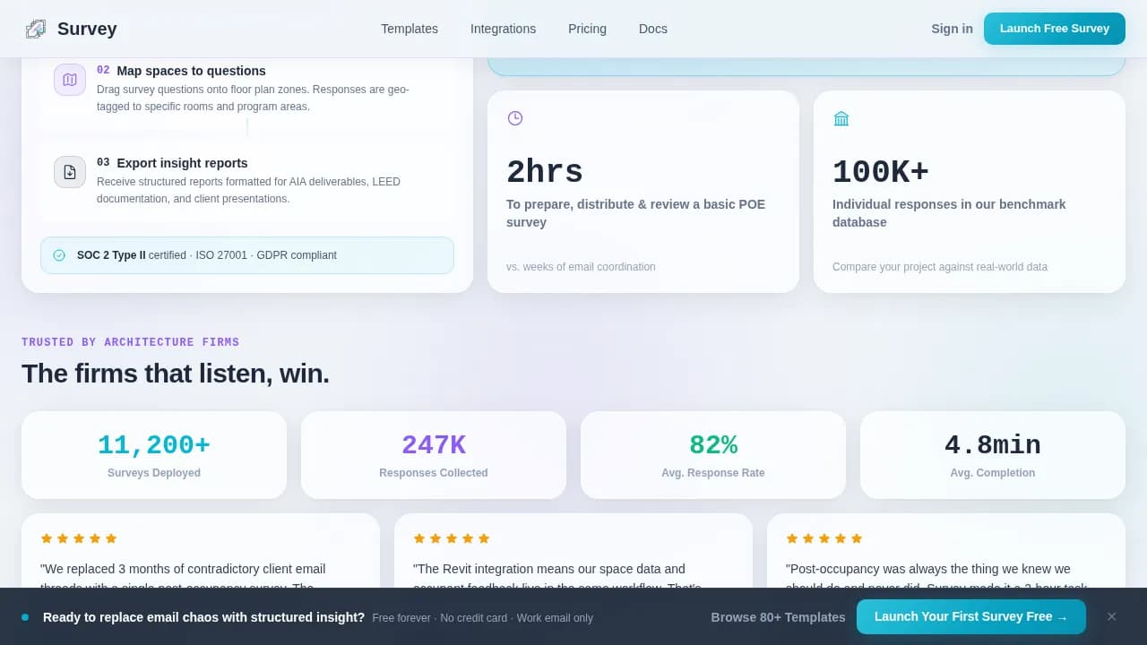 Advanced Architecture Firm Software Cost Estimator Website Template
