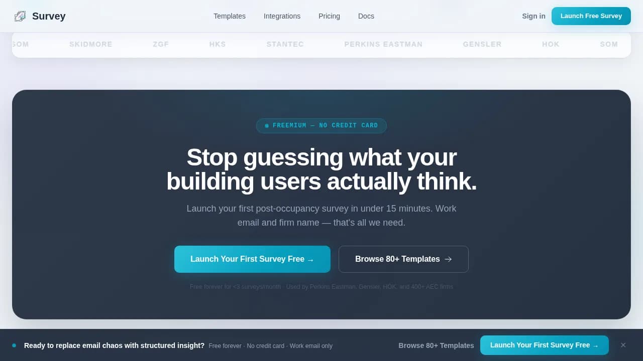 Advanced Architecture Firm Software Cost Estimator Website Template