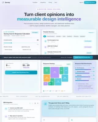 Advanced Architecture Firm Software Cost Estimator Website Template