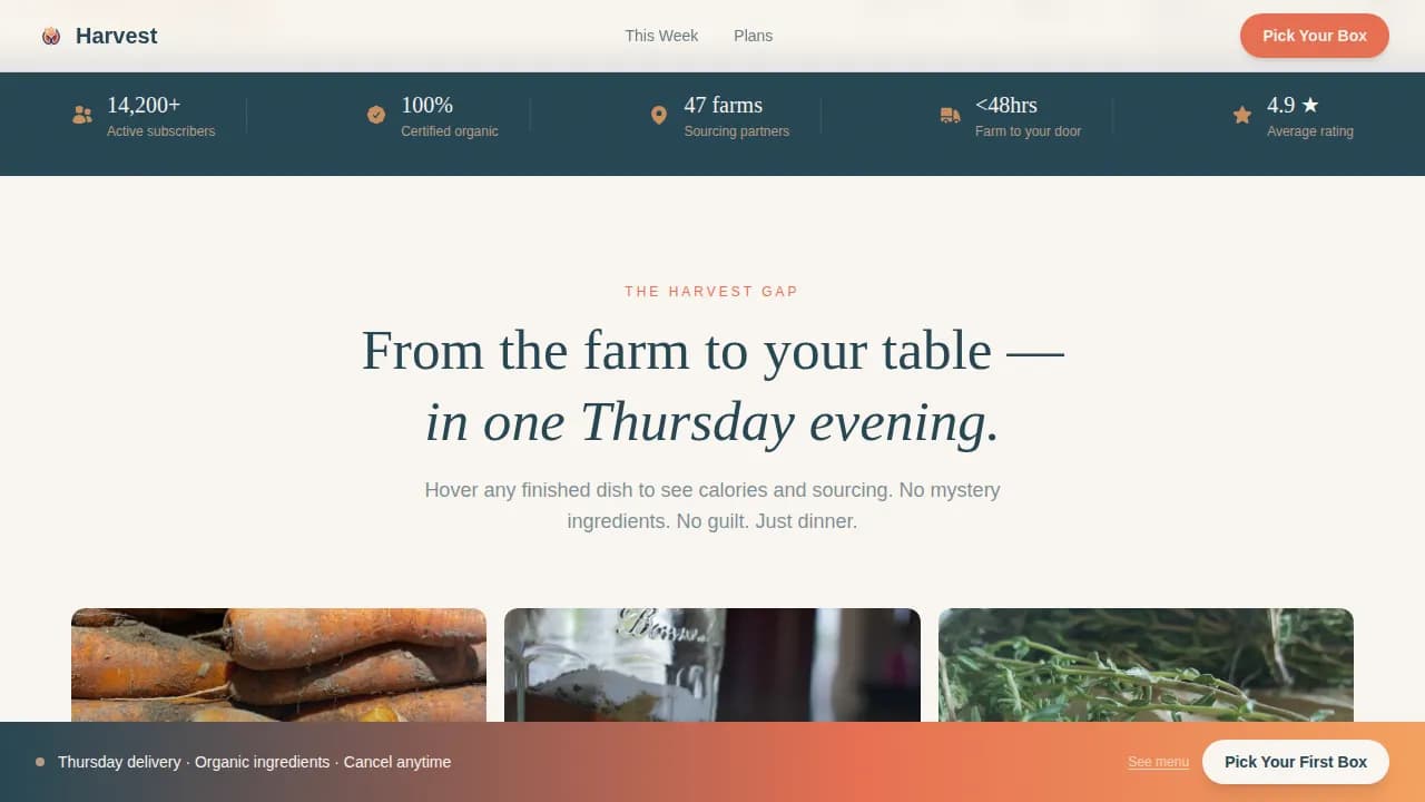 Nourish — Premium Nutrition Delivery Landing Page Template