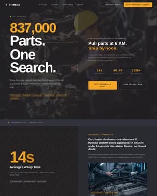 Fitment - Precision OEM Parts Wholesale Landing Page Template