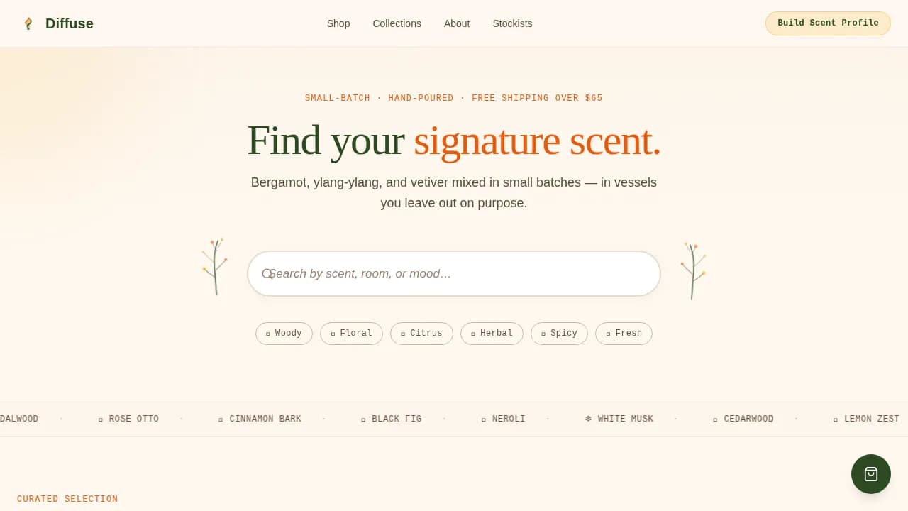 Specialist Home Décor & Lifestyle Portfolio & Case Study Website Template